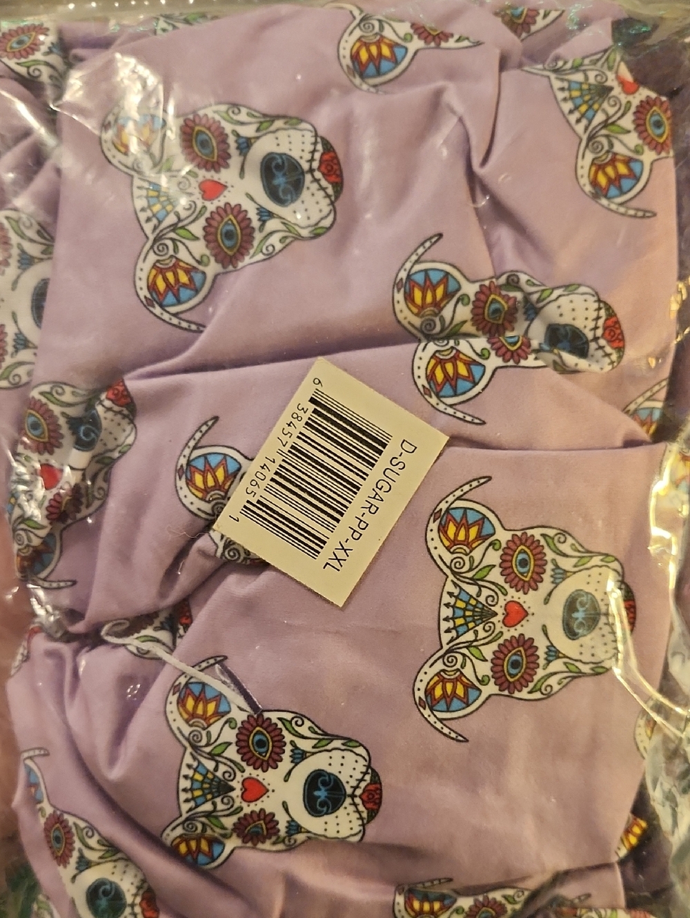 🔥Pittie Clothing Co Lavender Day of the Dead Dog Pajamas Decorative Skull Print